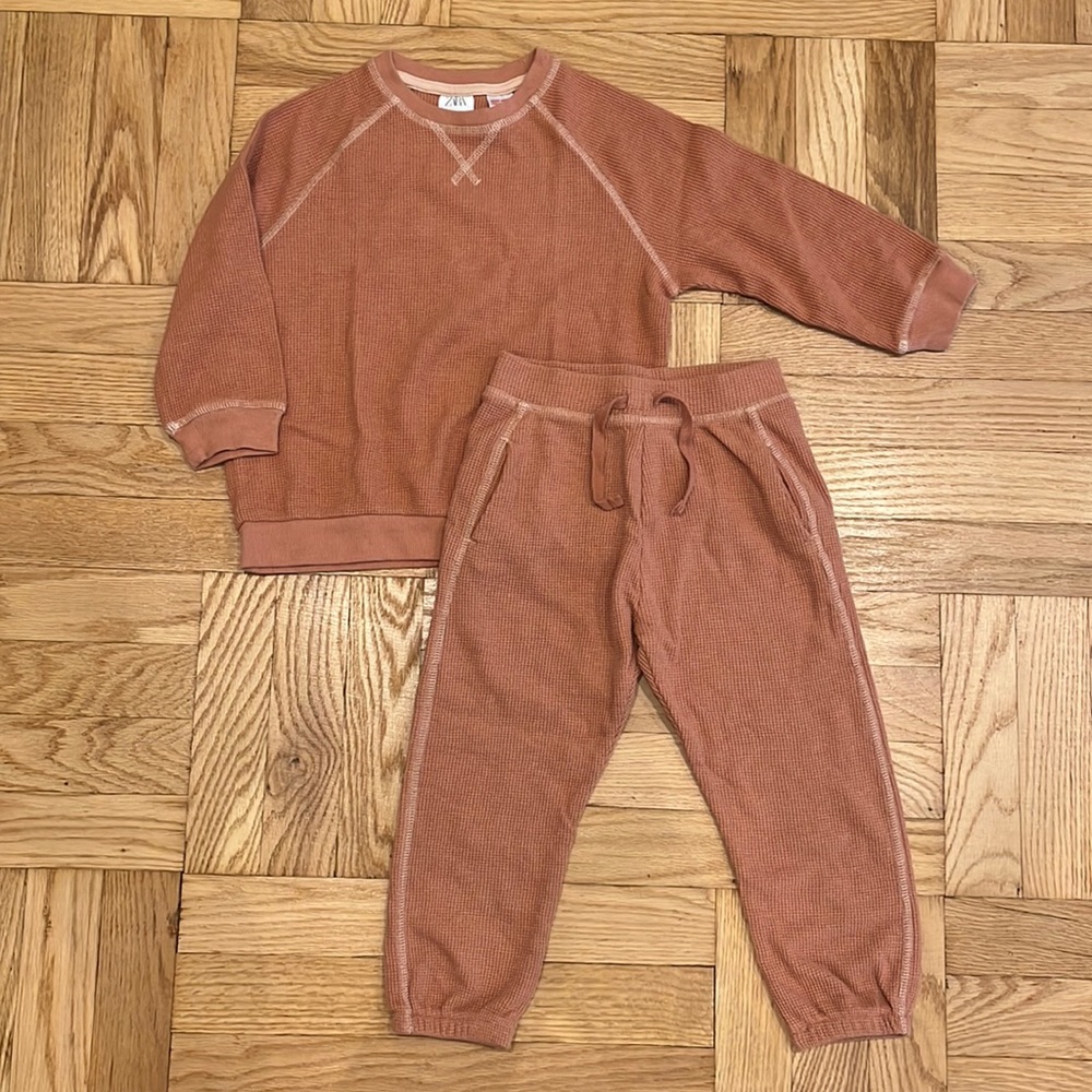 Zara thermal jogger sweatshirt set